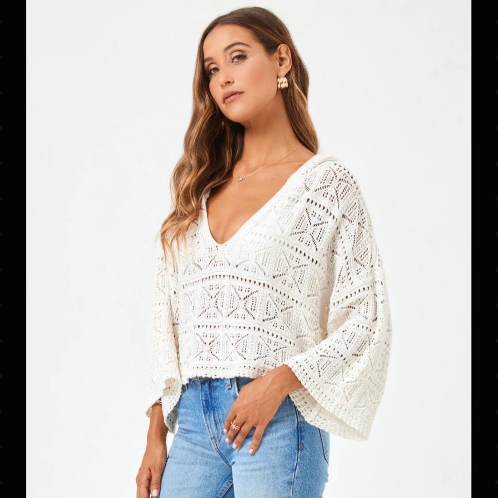 L Space - Diamond Eyes Sweater - Cream - Picture 3 of 6